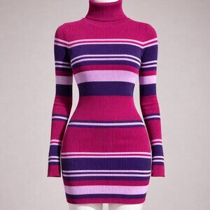 Turtle neck Bodycon Sweater Mini Dress size XS new without tags